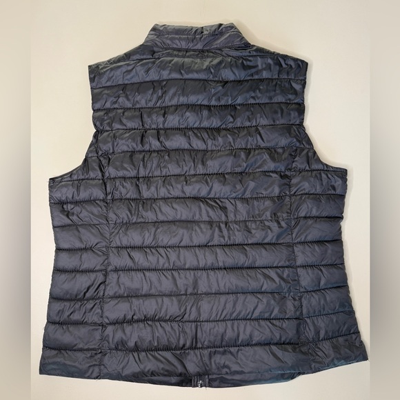Michael Kors Black Quilted Puffer Vest Zip Front Size L Lightweight - Picture 2 of 3